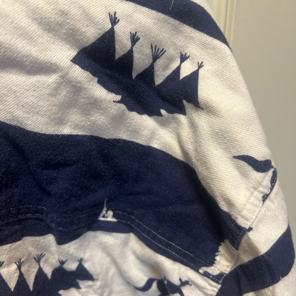 STRUCTURE - Vintage 1990s Blue Western￼ Polo Dad Shirt Mens Size Large - Picture 13 of 14